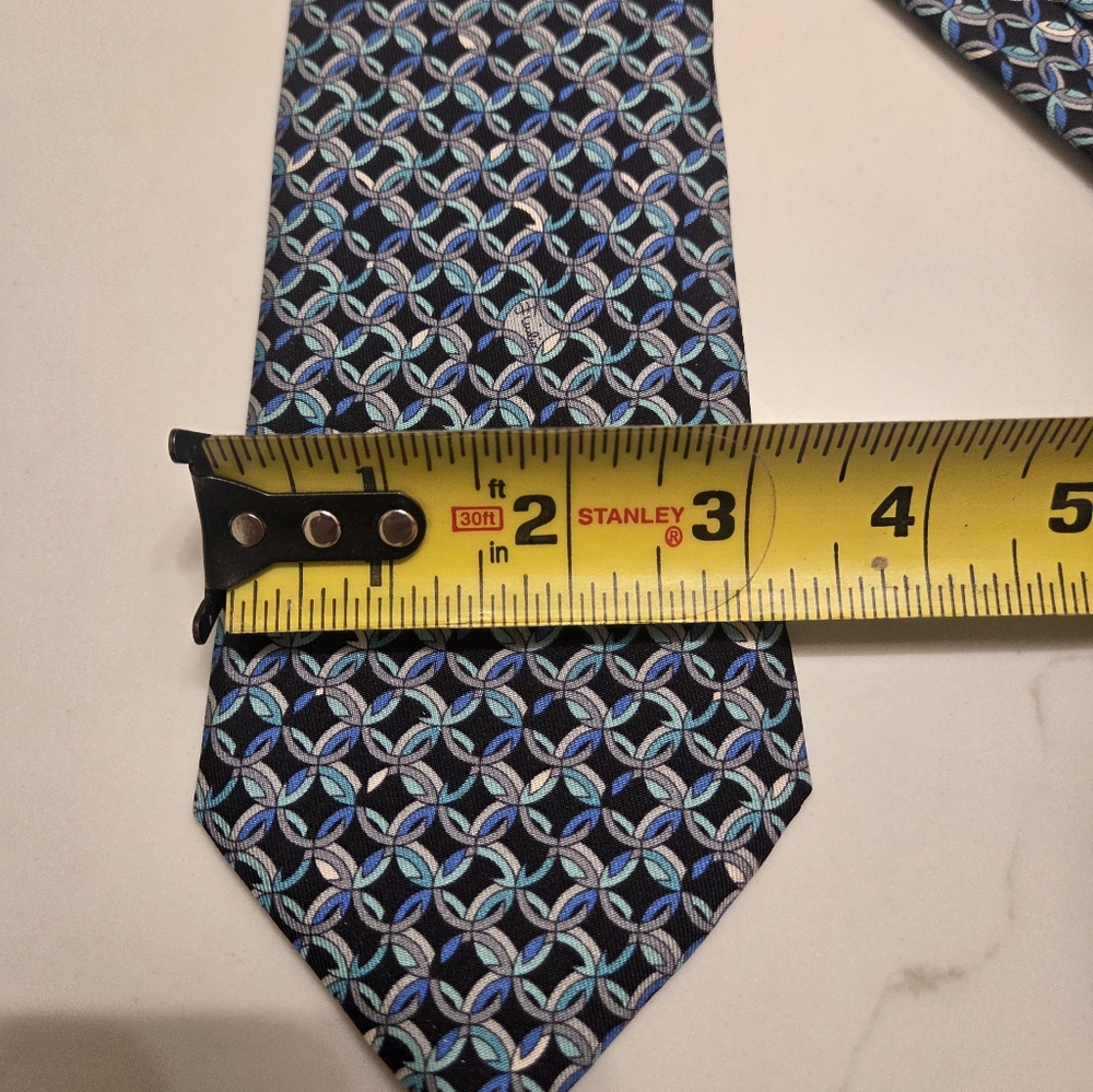 Emilio Pucci Sapphire/Turquoise Pattern Tie - Picture 7 of 8